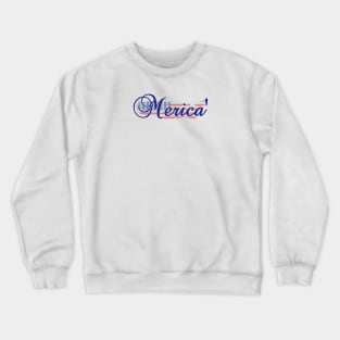 Merica' in Blue Crewneck Sweatshirt